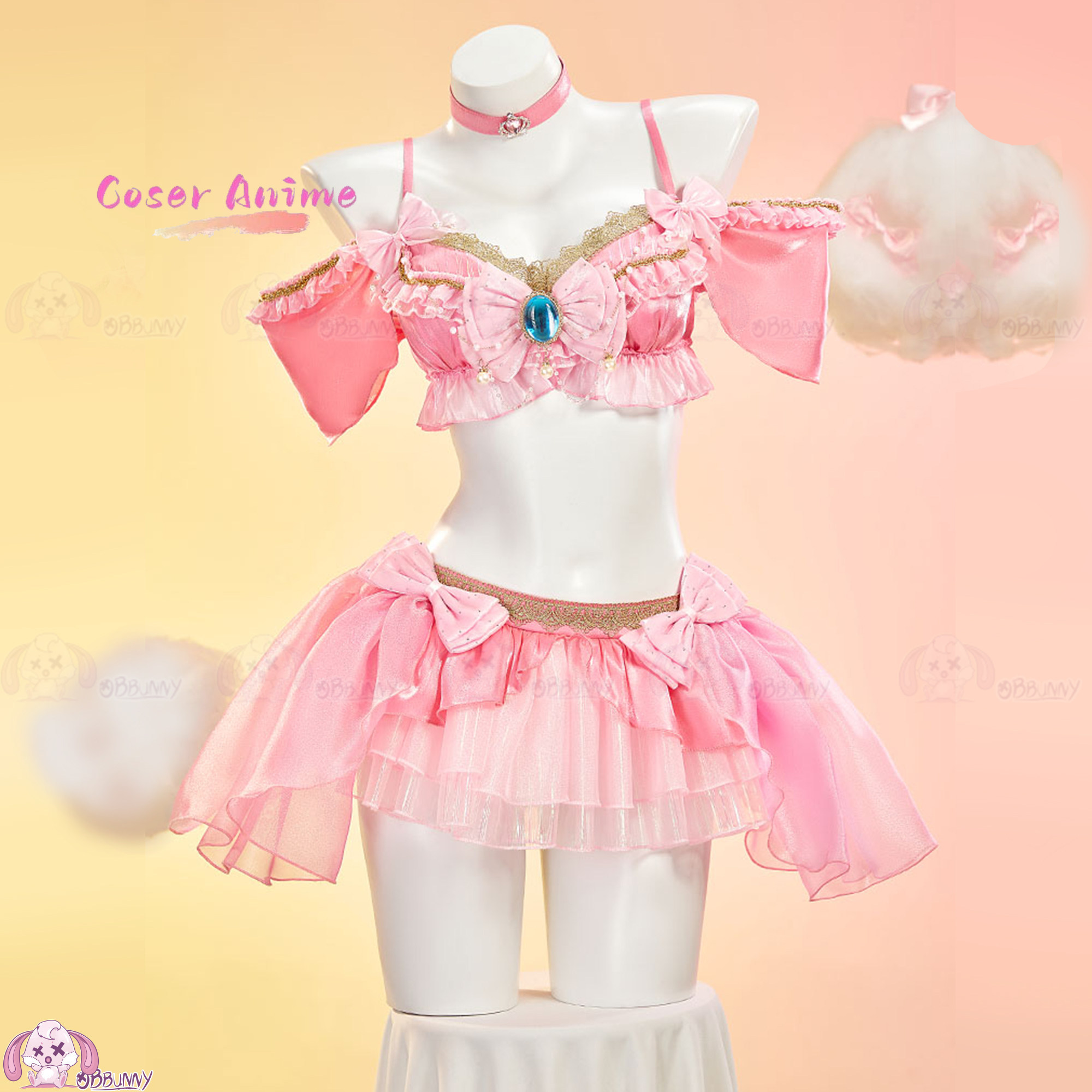 Anime Cosplay Festival - Sweet Peach Idol Mini Skirt Set,