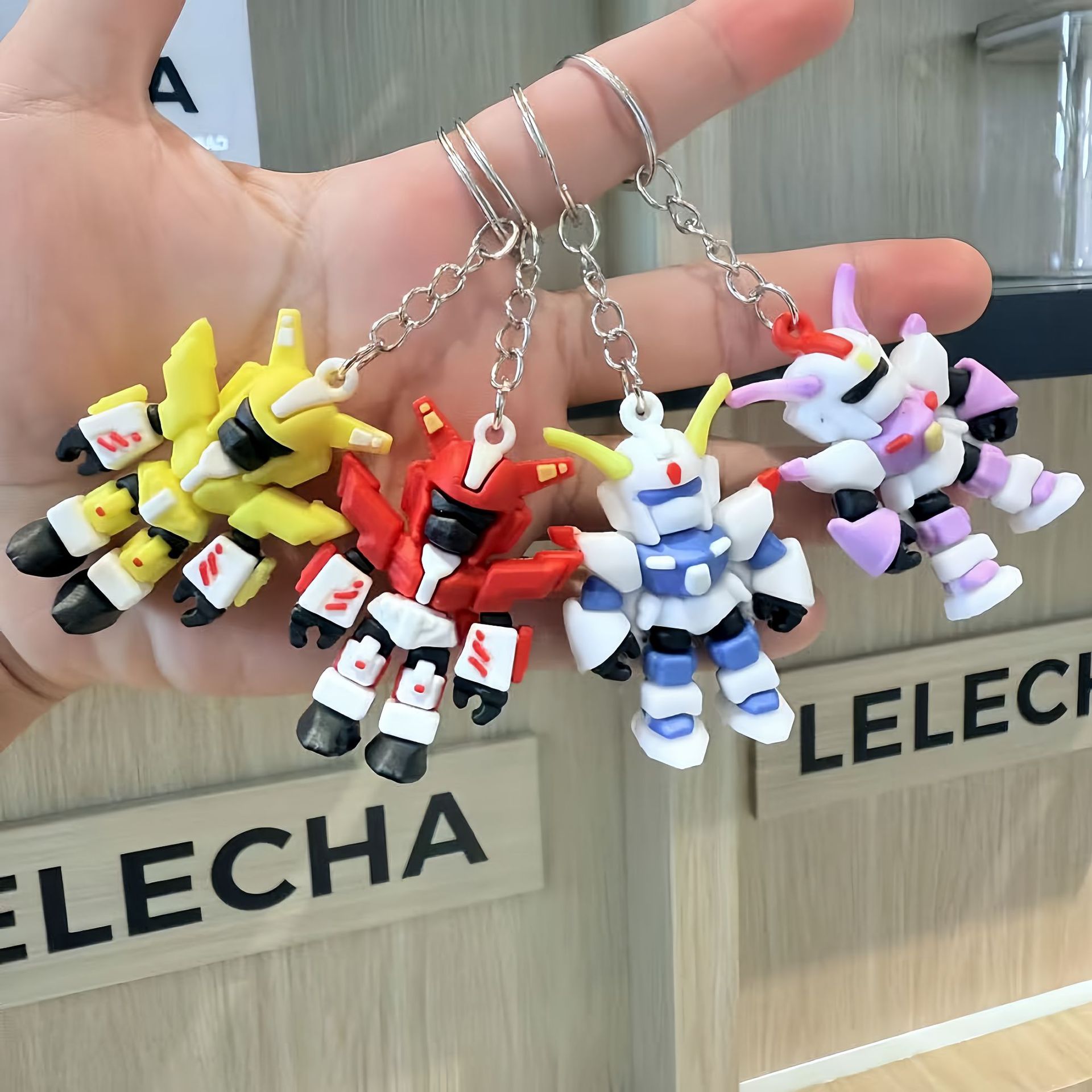 Anime Cosplay For Couples - 4pcs New Cartoon Mech Warrior Keychain