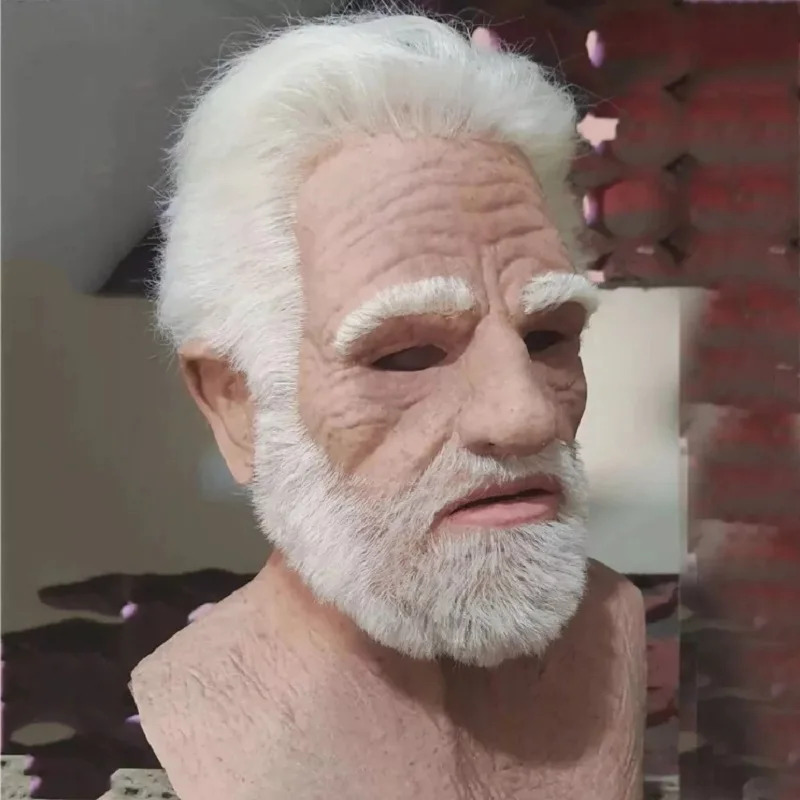 Halloween White Haired Grandpa - Cosplay Anime White Hair recension och pris