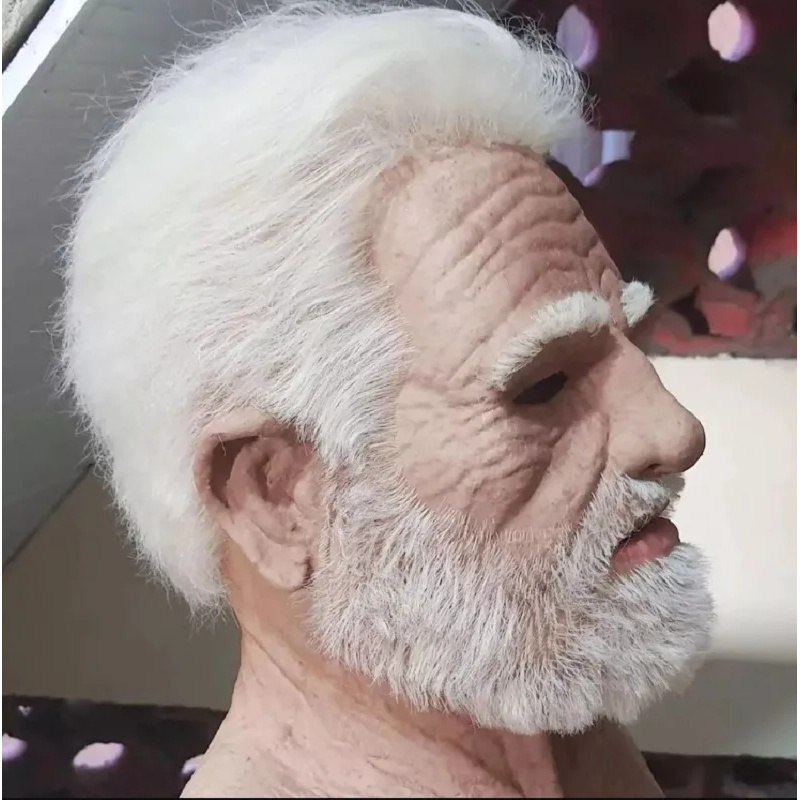 Halloween White Haired Grandpa - Cosplay Anime White Hair recension och pris