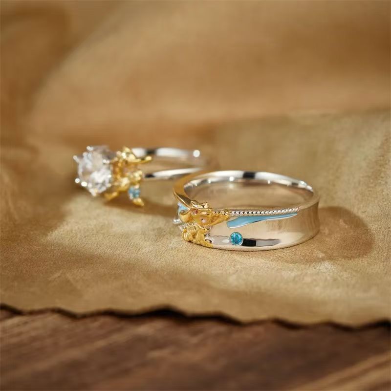 Pokémon Riolu Couple Rings - C - Anime Cosplay For Couples recension och pris