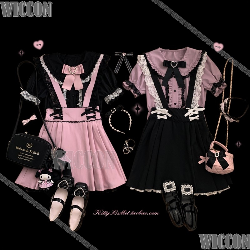 Pink/Black Top Sweet Cool Shir - Anime Cosplay Festival recension och pris